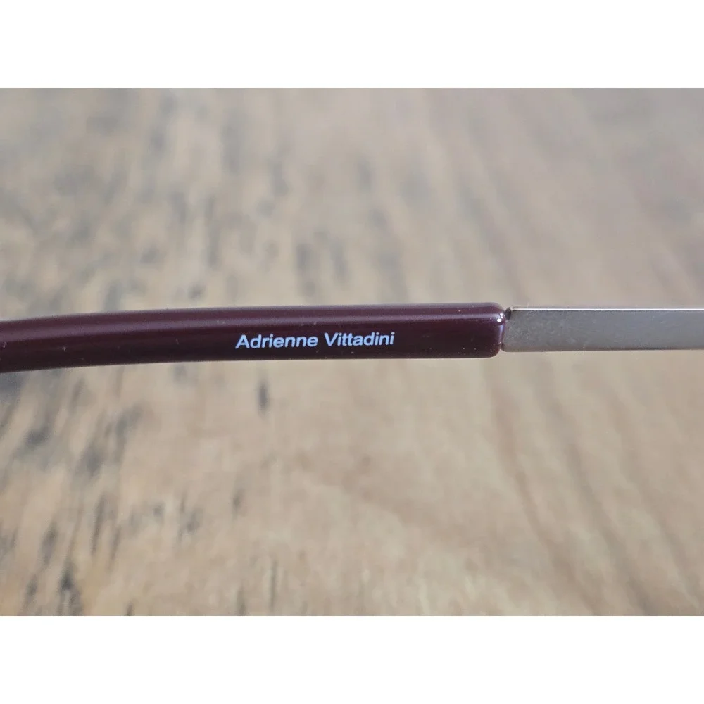 Adrienne Vittadini 1246 Rose Gold Semi Rimless Eyeglasses Frames 54-16-140